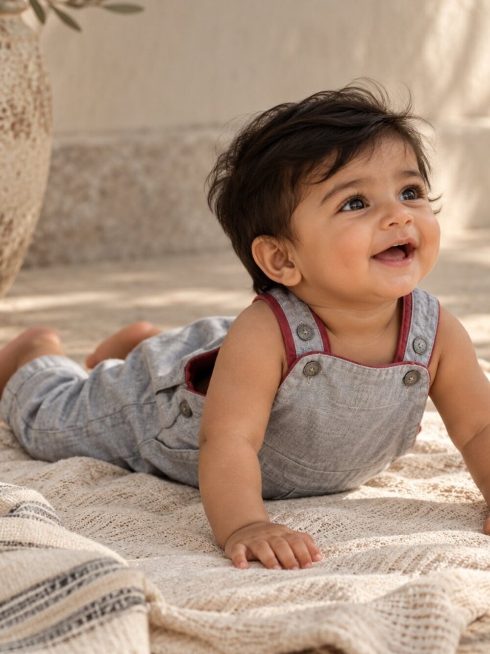 Baby Gap Gray Cotton Overalls Romper 3-6 Months NWT Vintage Style Dungarees